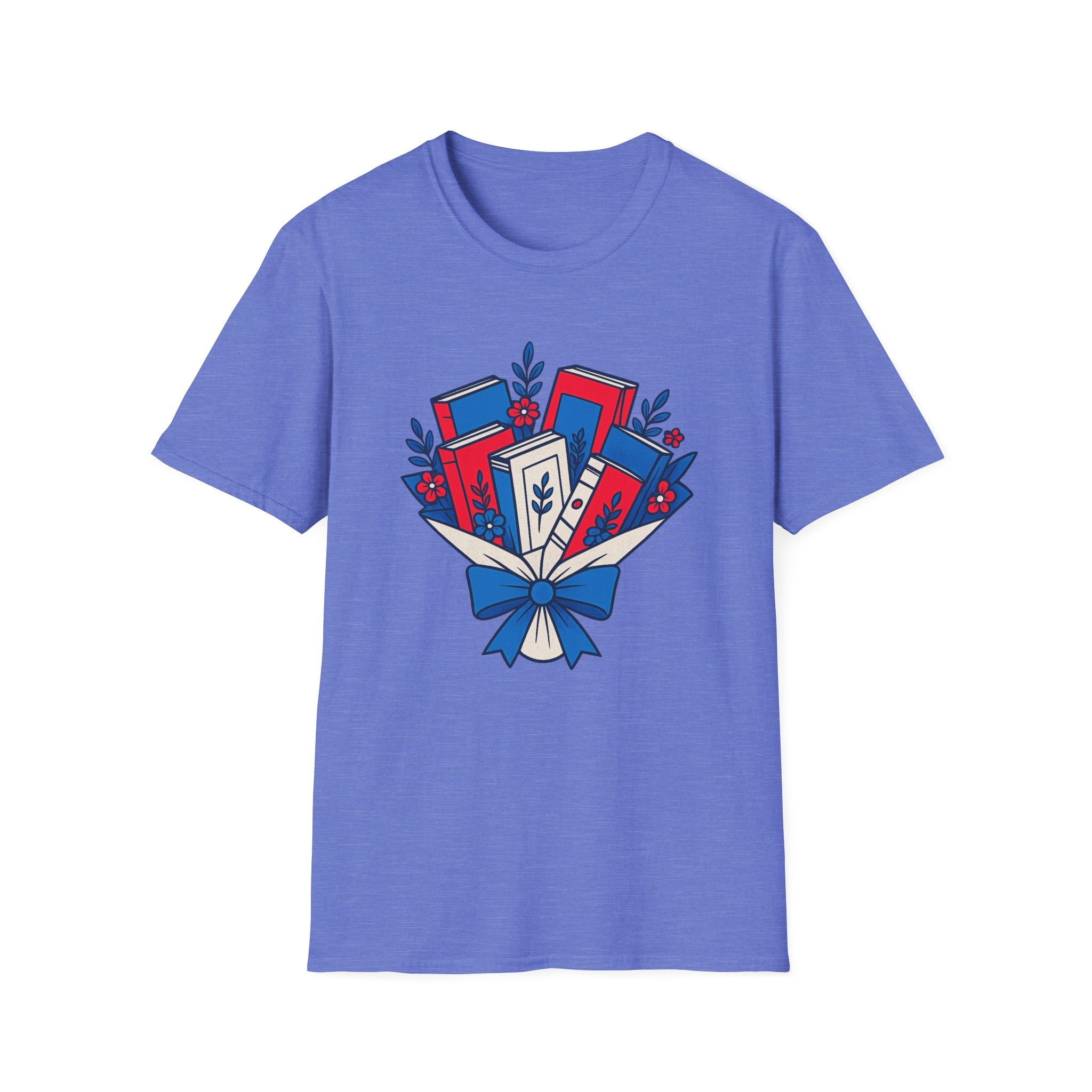 Patriotic Book Lover T-Shirt, Americana Reading Graphic Tee, Retro Library Shirt, Fourth of July Books Design, Cute Teacher Reader Apparel T-Shirt
