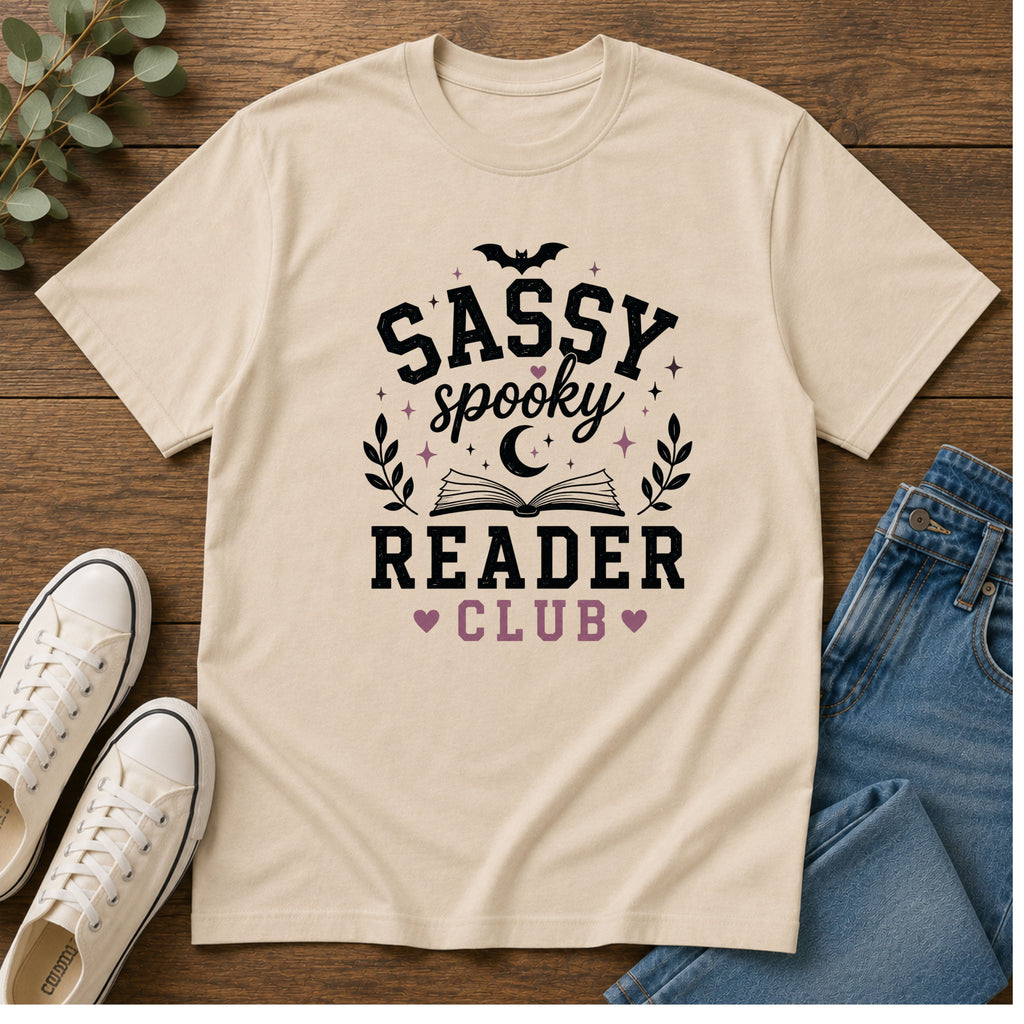 Sassy Spooky Reader Club T-Shirt — Halloween Book Lover Tee