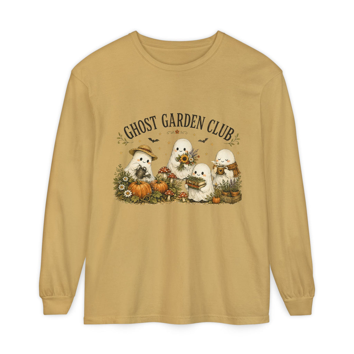 Ghost Garden Club Autumn Fall Long Sleeve T-Shirt