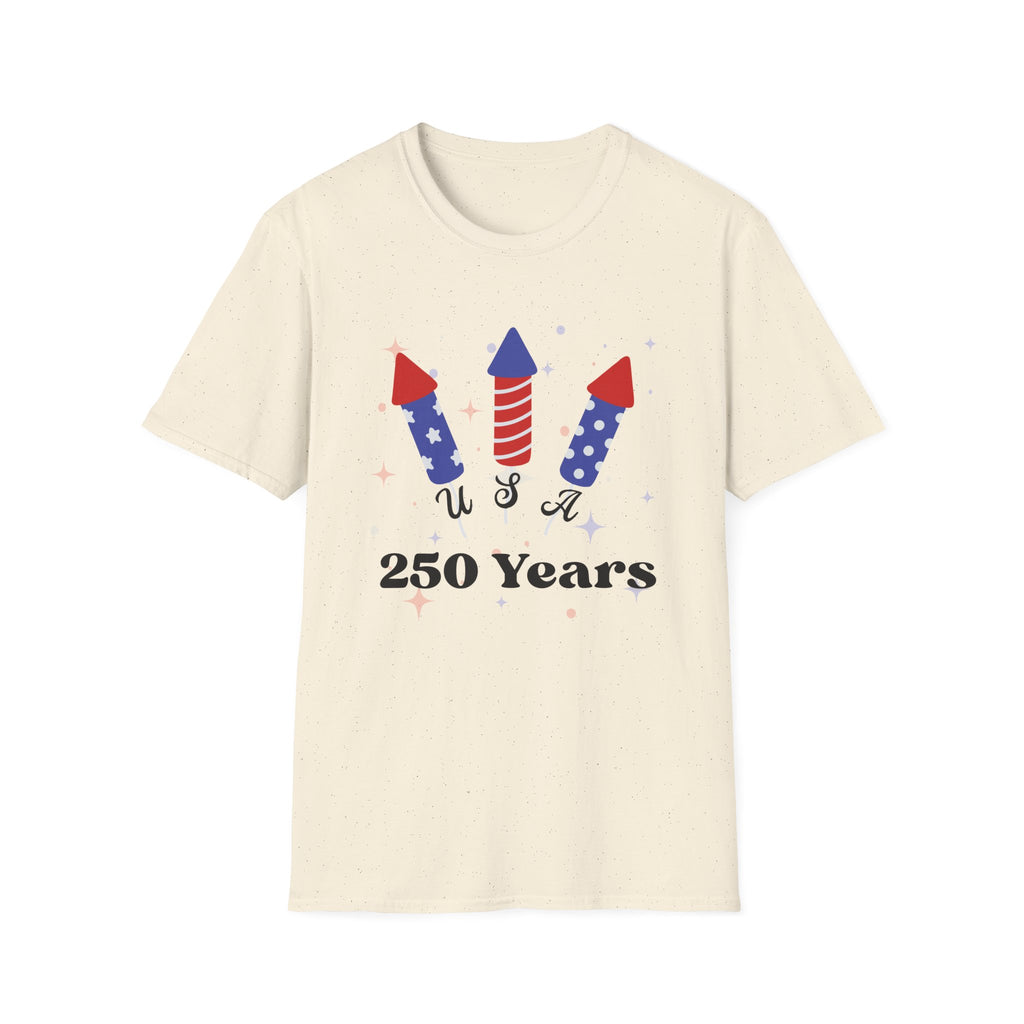 USA Semiquincentennial Firework Tee USA 250 Years Graphic Shirt