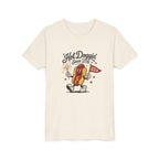 Hot Doggin Since 1776 Tee, Patriotic USA Hot Dog Shirt, Funny Summer Cartoon Graphic Top, Fourth of July Celebration Outfit Youth Short Sleeve Tee