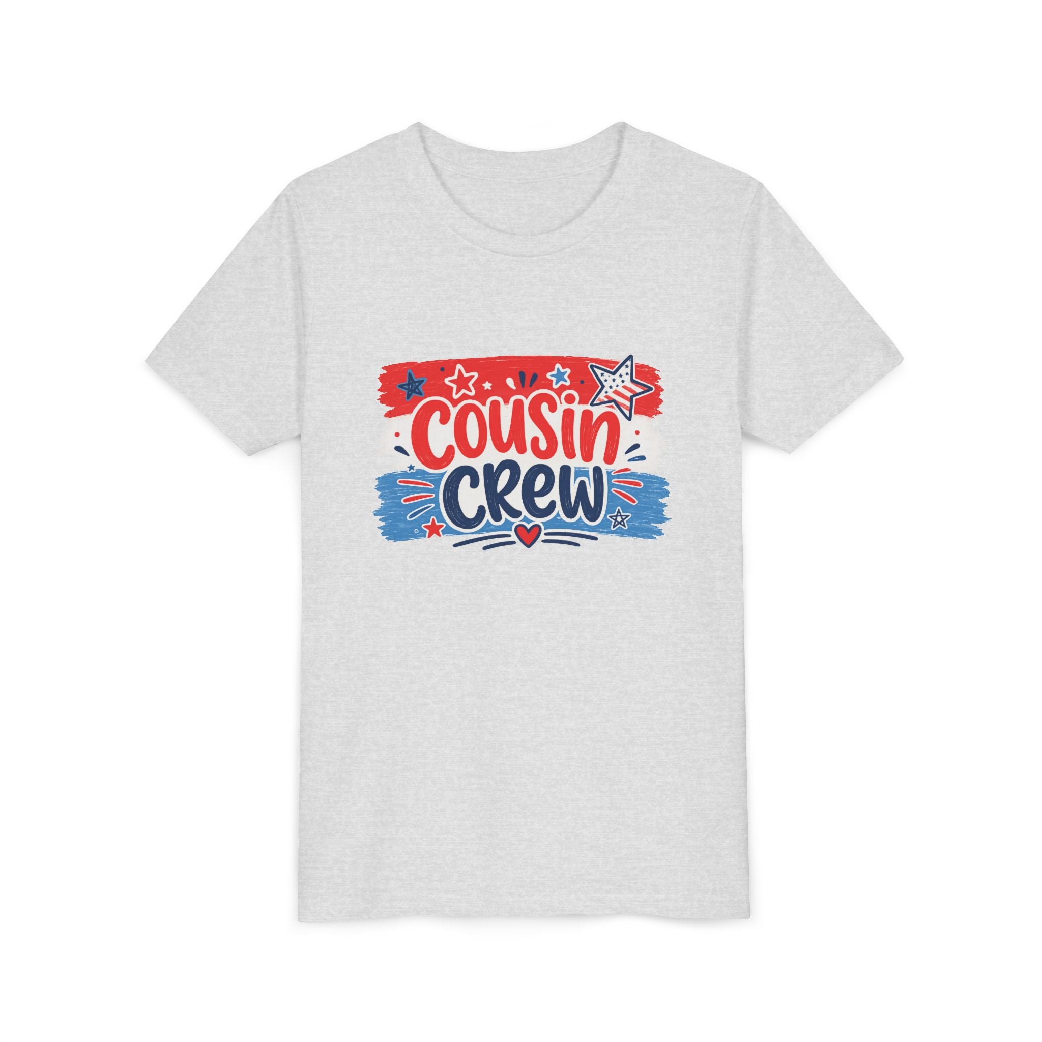 Cousin Crew Patriotic Tee, Red White Blue USA Shir t, Fun Family Celebration Graphic Top, Fourth of July OutfitYouth Short Sleeve Tee