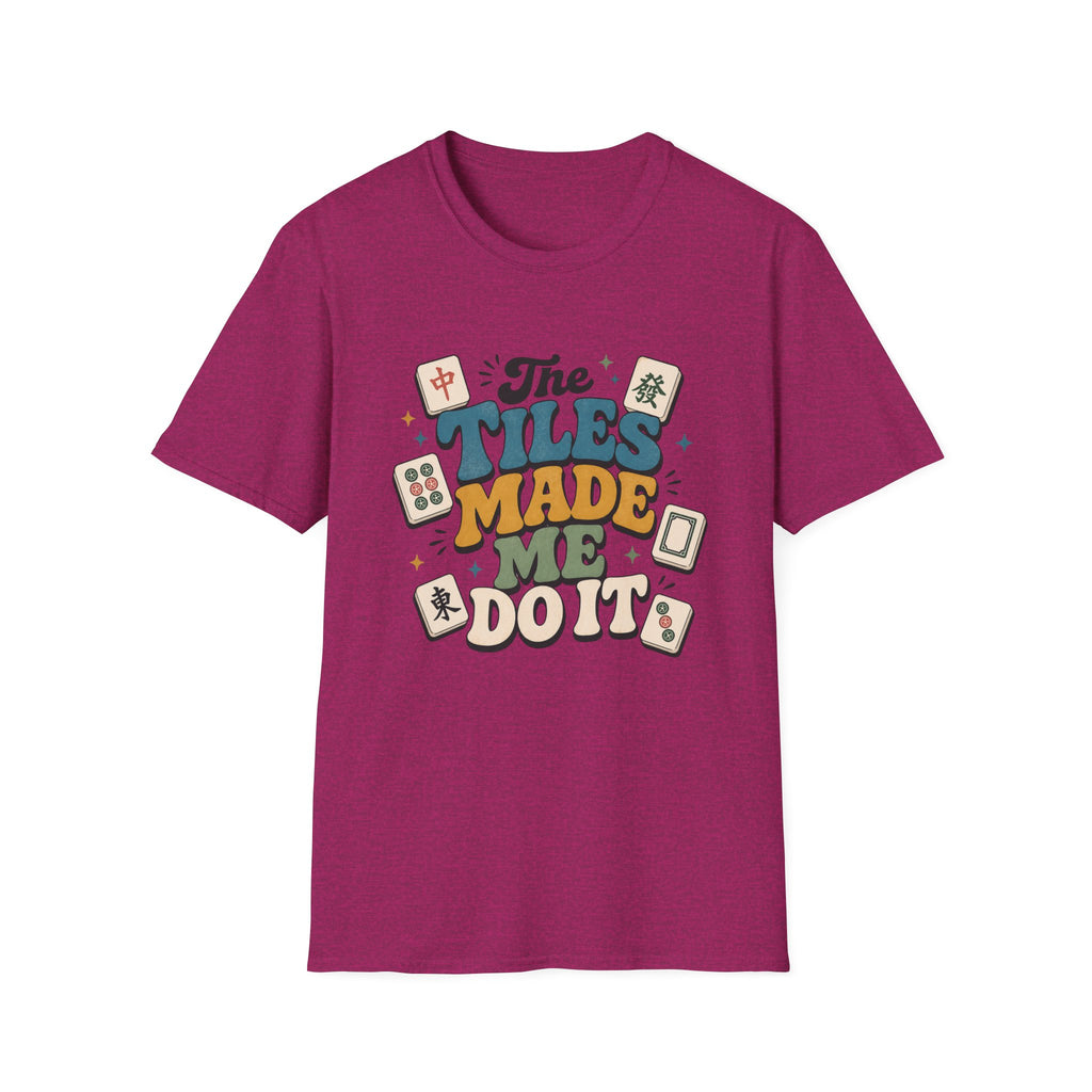 Mahjong "The Tiles Made Me Do It" Retro Graphic T-Shirt