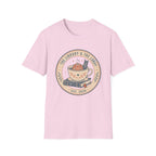 Library & The Lobby Tea Cup T‑Shirt — 'The Library & The Lobby' Vintage Bookstore Tee