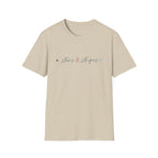 Stars and Stripes Script T-Shirt, 4th of July, Minimalist Patriotic Tee, Subtle Patriotic Gift, Dainty Script America Independence Day