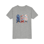 Patriotic Popsicle Trio Tee, Red White Blue Bow Shirt, Cute USA Summer Graphic Top, Fourth of July Celebration Outfit Youth Short Sleeve Tee