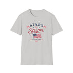 Stars and Stripes 250 Years Tee, USA Anniversary Shirt, Red White Blue Flag Graphic Top, Patriotic American Pride Outfit T-Shirt