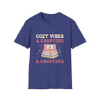 Cozy Vibes & Chapters T-Shirt — Cute Gamer + Booklover Graphic Tee