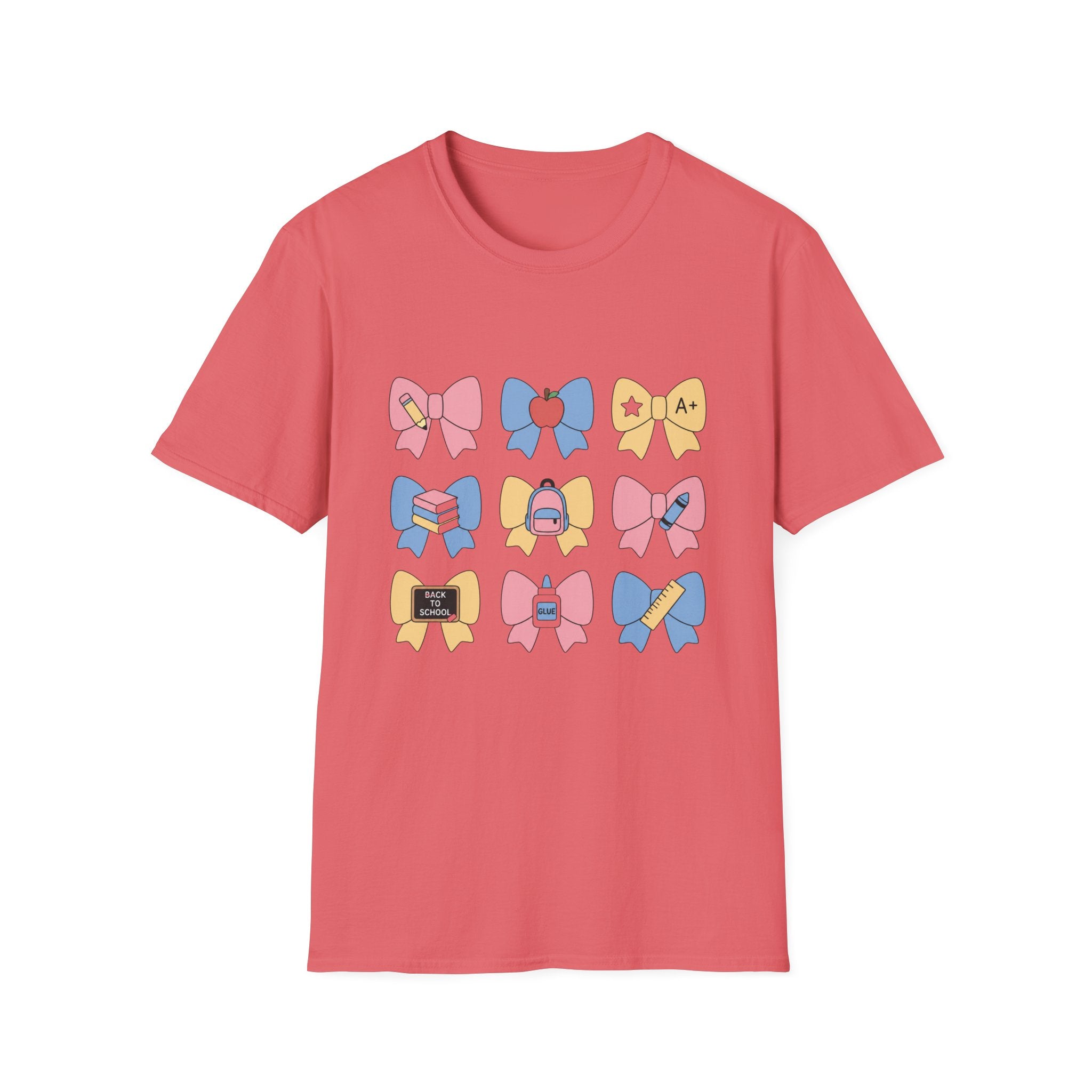 Back-to-School Bows T-Shirt — Cute School Icons Graphic Tee