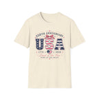 250th Anniversary USA Coquette Bow Shirt, Land of the Free Home of the Brave Women's Tee, Varsity Stars Stripes Heart 1776 2026 T-Shirt