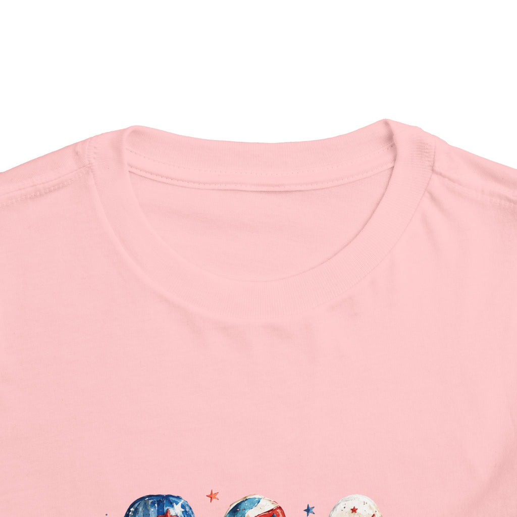 Patriotic Popsicle Trio Tee, Red White Blue USA Shirt, Cute Summer Fireworks Graphic Top, Fourth of July Celebration Outfit Toddler Short Sleeve Tee