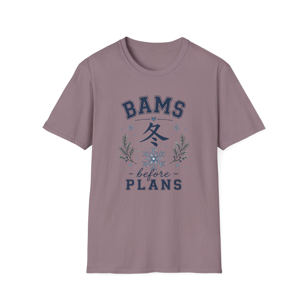 Winter Vibes  “BAMS before PLANS” Cozy Snowflake T-Shirt