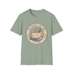 Library & The Lobby Tea Cup T‑Shirt — 'The Library & The Lobby' Vintage Bookstore Tee