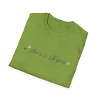 Stars and Stripes Script T-Shirt, 4th of July, Minimalist Patriotic Tee, Subtle Patriotic Gift, Dainty Script America Independence Day