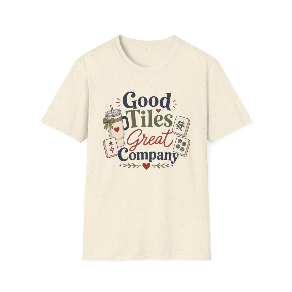 Mahjong T-Shirt — "Good Tiles, Great Company" Casual Tee