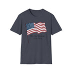 We the People 1776 2026 Waving Flag T-Shirt, Classic Patriotic Flagpole Anniversary Tee, Traditional American Flag 250th Shirt, Gothic Script Constitution