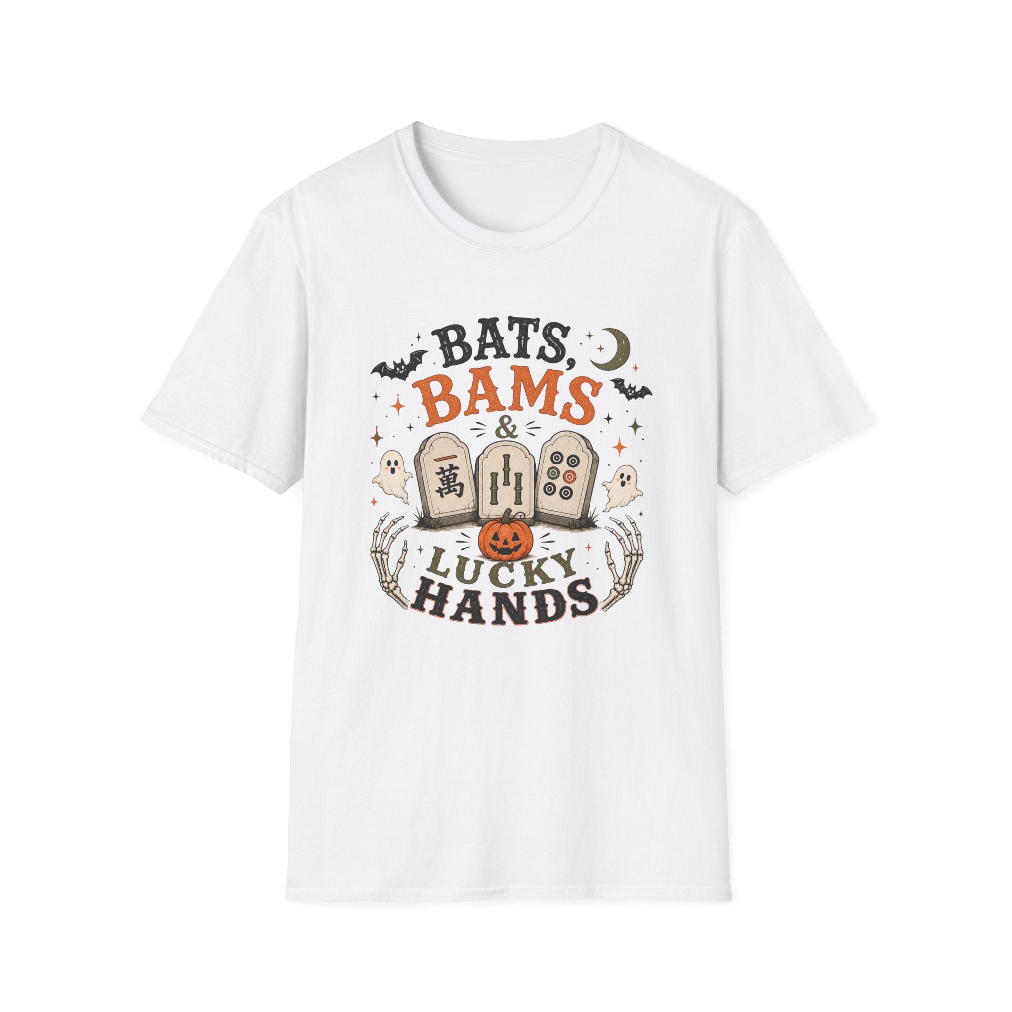 Bats Bams & Lucky Hands Halloween Mahjong T-Shirt
