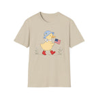 Patriotic Duck T-Shirt, Cute 4th of July Duck Tee, Funny American Flag Duck Shirt, Fourth of July Women Girls Shirt, Cottagecore Patriotic Tee, USA Duck Gift