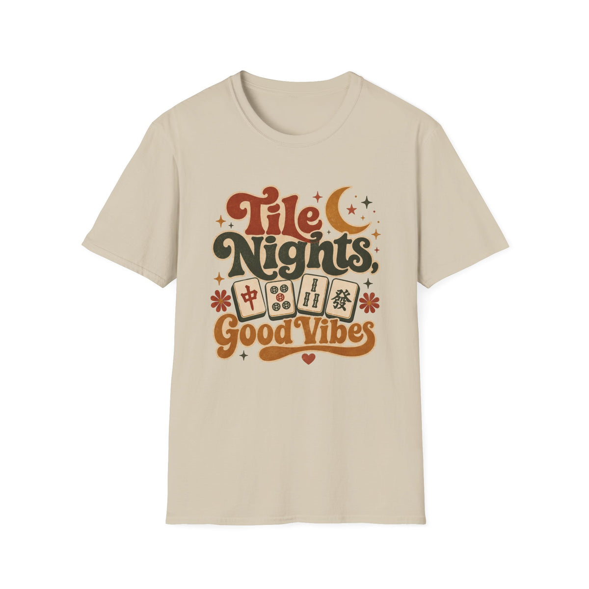 Tile Nights T-Shirt — Mahjong & Game Night Retro 'Good Vibes' Tee