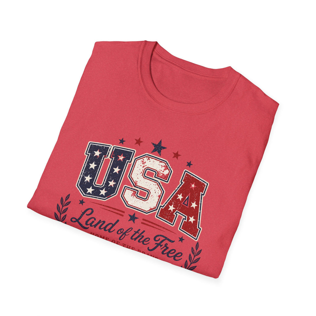Land of the Free Home of the Brave 250 Years Shirt, 4th of July, Bold, Distressed USA Varsity 1776 2026 Tee, Classic Patriotic Banner America Anniversary T-Shirt, Gift