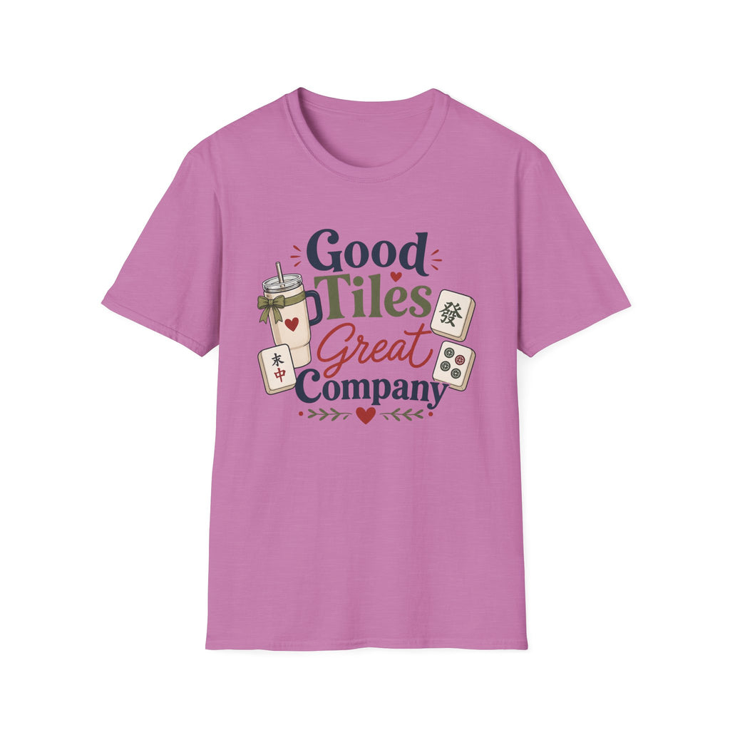 Mahjong T-Shirt — "Good Tiles, Great Company" Casual Tee