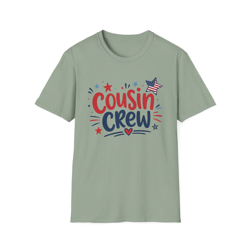 Patriotic Cousin Crew T-Shirt | American Flag Star Graphic Tee, Fourth Of July Family Matching Holiday Top