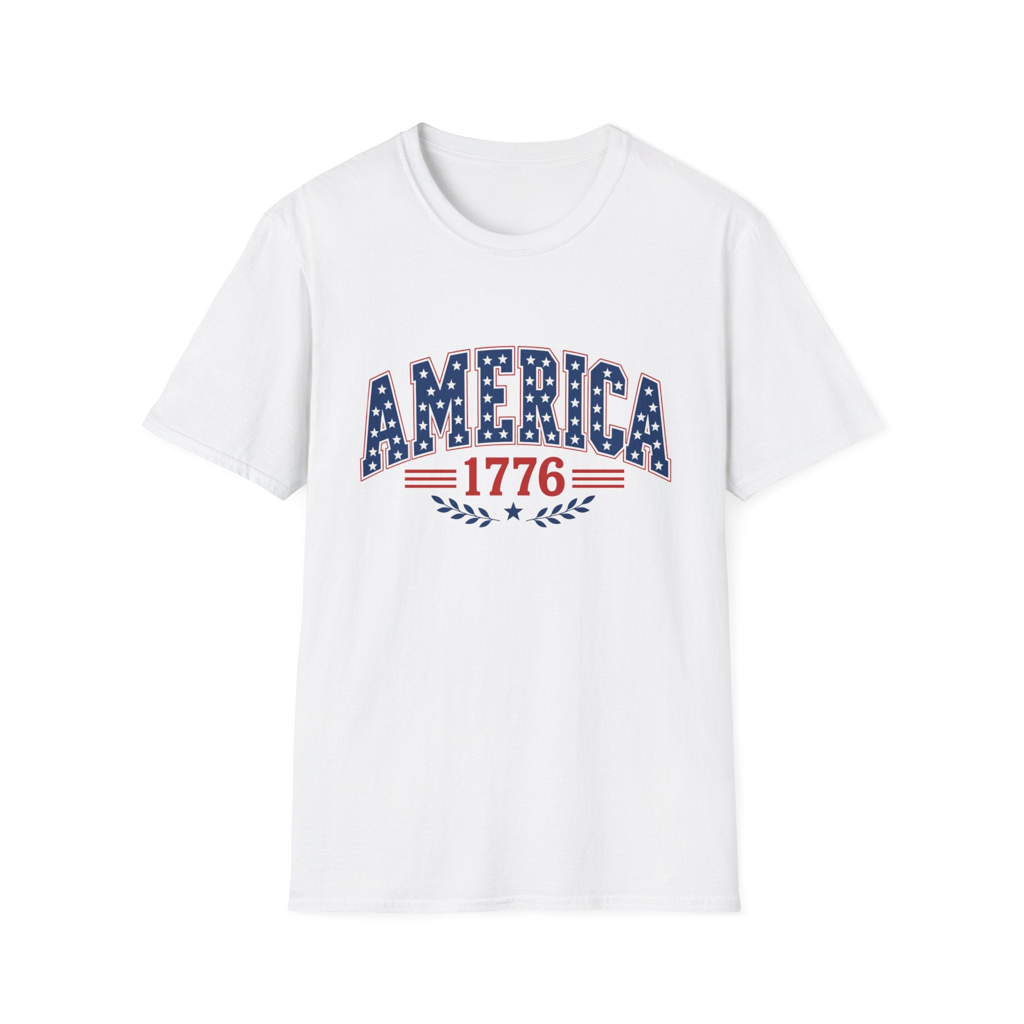 America 1776 Patriotic Tee, USA Heritage Shirt, Red White Blue Graphic Top, Classic American Pride OutfitT-Shirt