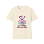 Cozy Chapters & Controllers T-Shirt — Gamer & Booklover Graphic Tee