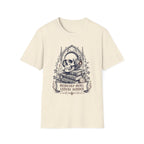 Skull & Books T-Shirt — Memento Mori Gothic Graphic Tee