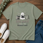 Ghost Reader T-Shirt — "Side Quest: Visit the Bookstore" Cute Halloween Book Lover Tee