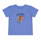 Hot Doggin Since 1776 Tee, Patriotic USA Hot Dog Shirt, Funny Summer Cartoon Graphic Top, Fourth of July Celebration Outfit Toddler Short Sleeve Tee
