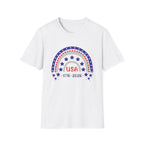 USA 1776–2026 Patriotic Rainbow Tee, American Anniversary Shirt, Red White Blue Graphic Top, USA Pride Outfit