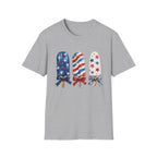 Patriotic Popsicle T-Shirt | Fourth Of July Watercolor Ice Pop Graphic Tee, Coquette Bow Summer Holiday Top