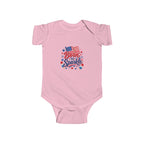 Born to Sparkle Baby Onesie, Patriotic 4th of July Infant Bodysuit, American Flag Baby Girl Boy First Fourth July Gift, Stars Sparkle Newborn Patriotic Infant Fine Jersey Bodysuit