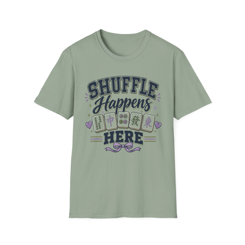 Shuffle Happens T-Shirt — Mahjong Player Tee