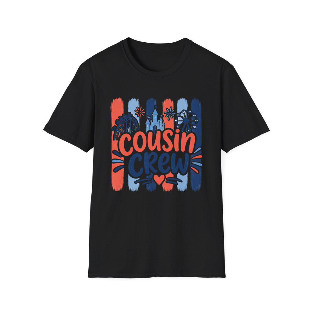 Cousin Crew Patriotic Tee, Red White Blue Fireworks Shirt, Family Matching Fourth of July Outfit, Festive USA Graphic Top