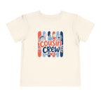Cousin Crew Patriotic T-Shirt, Fourth of July Family Matching Tee, Americana Fireworks Shirt, Summer Vacation Graphic Tee, Kids Family Reunion Outfit Toddler Short Sleeve Tee