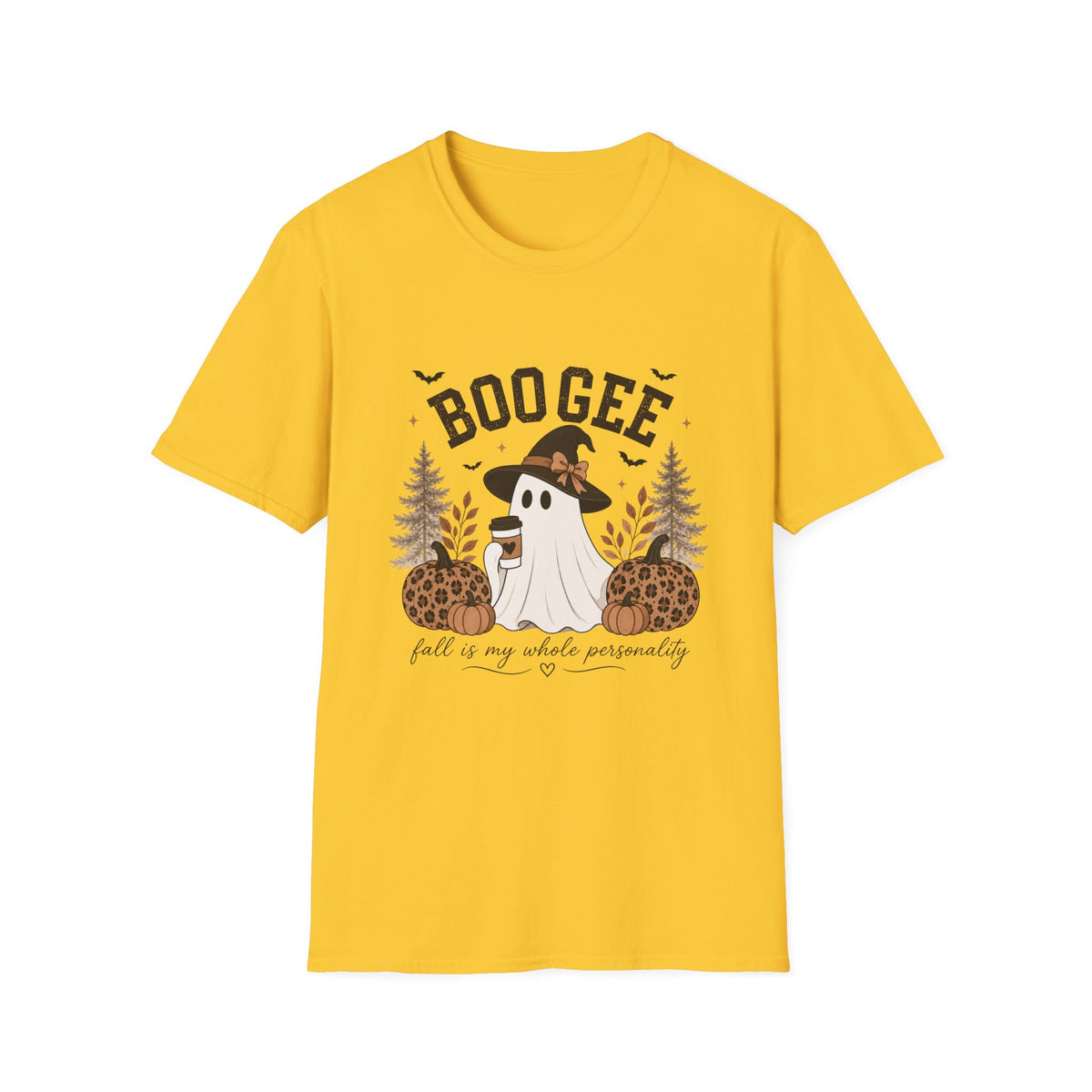 BooGee Halloween Ghost T-Shirt — Cute Witch Hat Fall Tee for Spooky Season