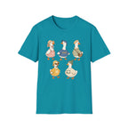 Cute Vintage Farm Ducks Graphic T-Shirt — Whimsical "Honk" Goose Family Tee