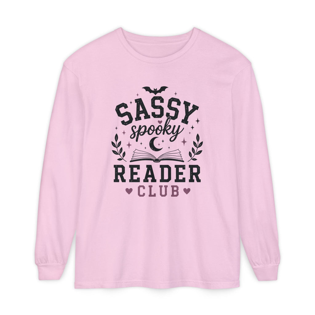 Sassy Spooky Reader Club Halloween Book Lover Long SleeveT-Shirt