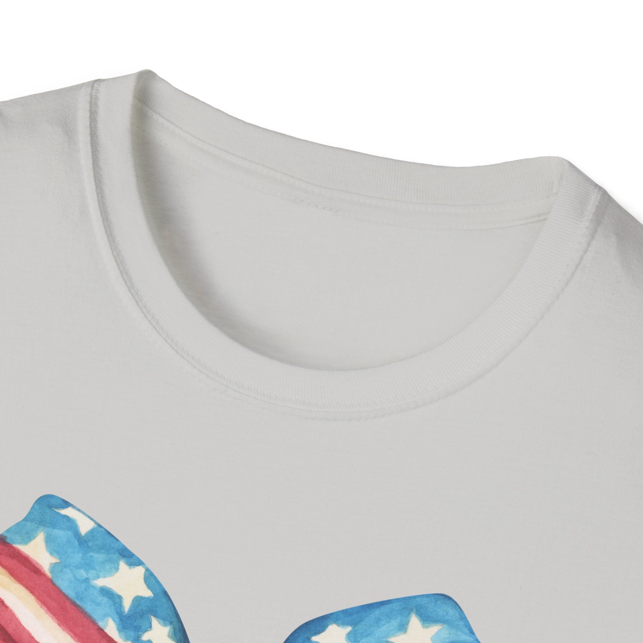Coquette Patriotic Bow Shirt, 4th of July Women's T-Shirt, American Flag Bow Tee, USA Watercolor Bow, Stars and Stripes Shirt, Independence Day Gift