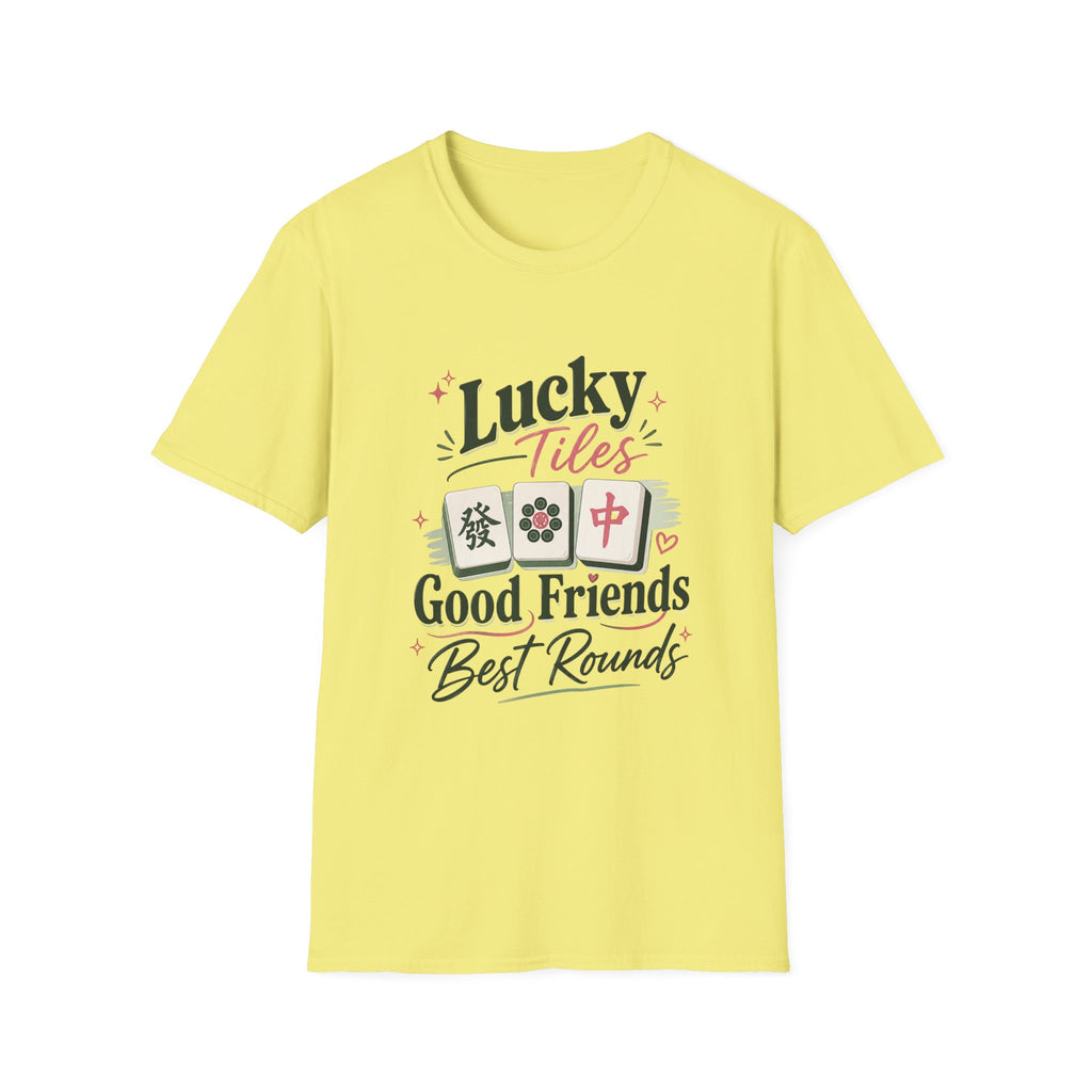 Lucky Tiles Good Friends, Best Rounds - Mahjong T-Shirt