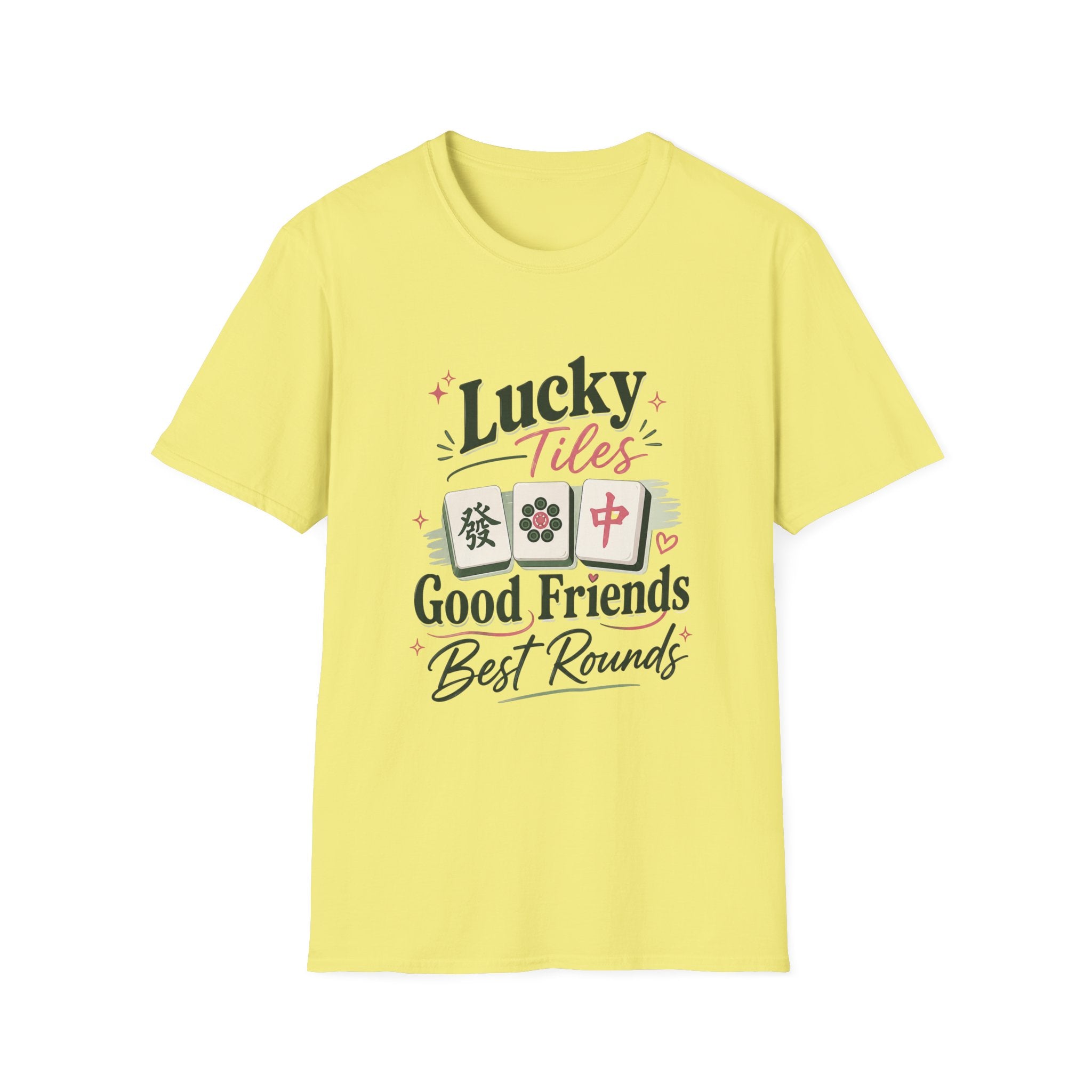 Lucky Tiles Good Friends, Best Rounds - Mahjong T-Shirt