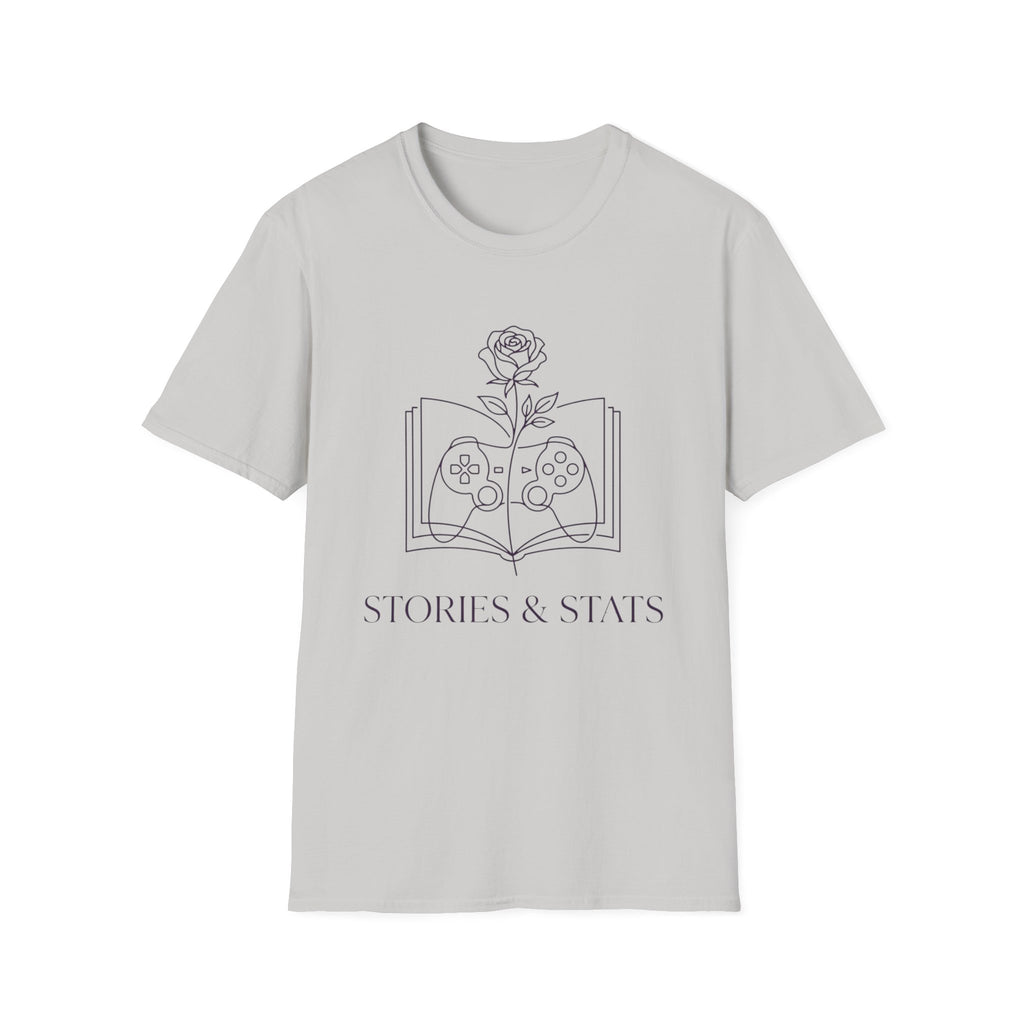 T-Shirt — "Stories & Saves" Gamer Book Graphic Tee