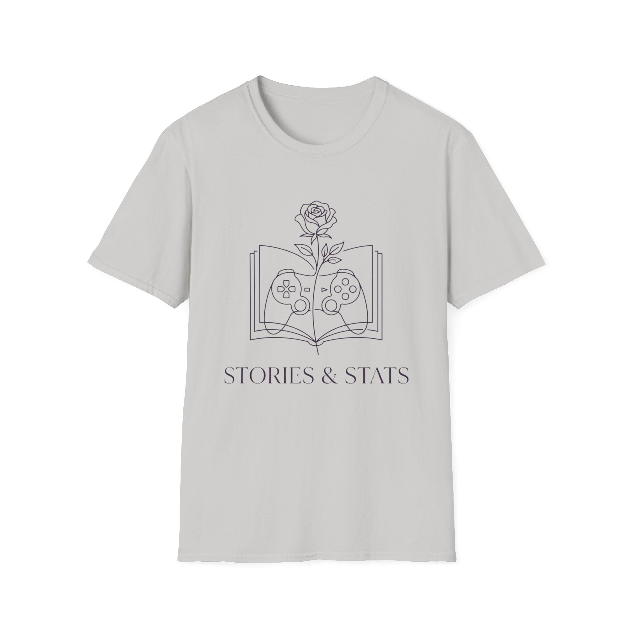 T-Shirt — "Stories & Saves" Gamer Book Graphic Tee