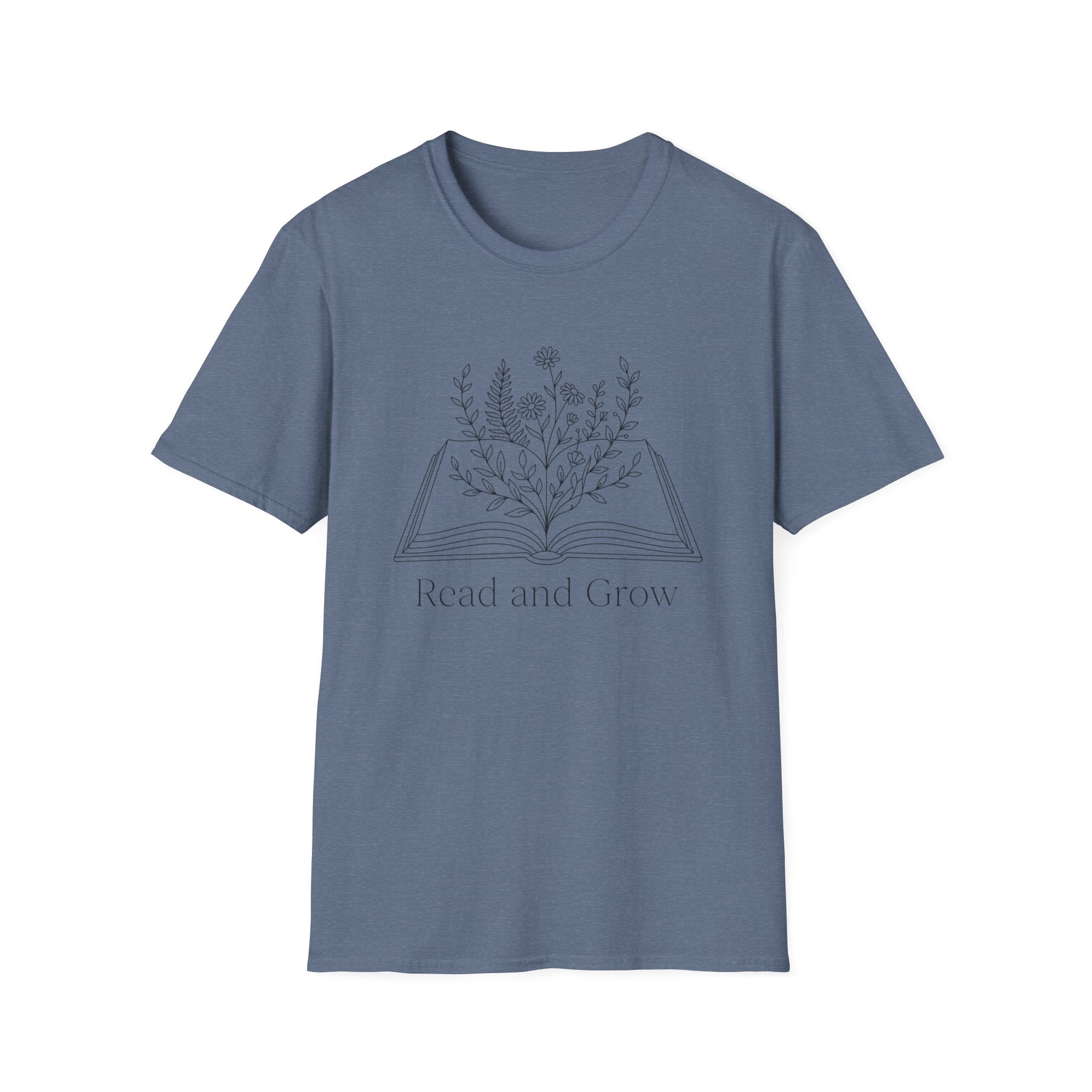 T-Shirt — Read and Grow Floral Book Illustration