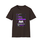 Reading Is My Buff T-Shirt — Gamer RPG Stat Bars Book Lover Tee