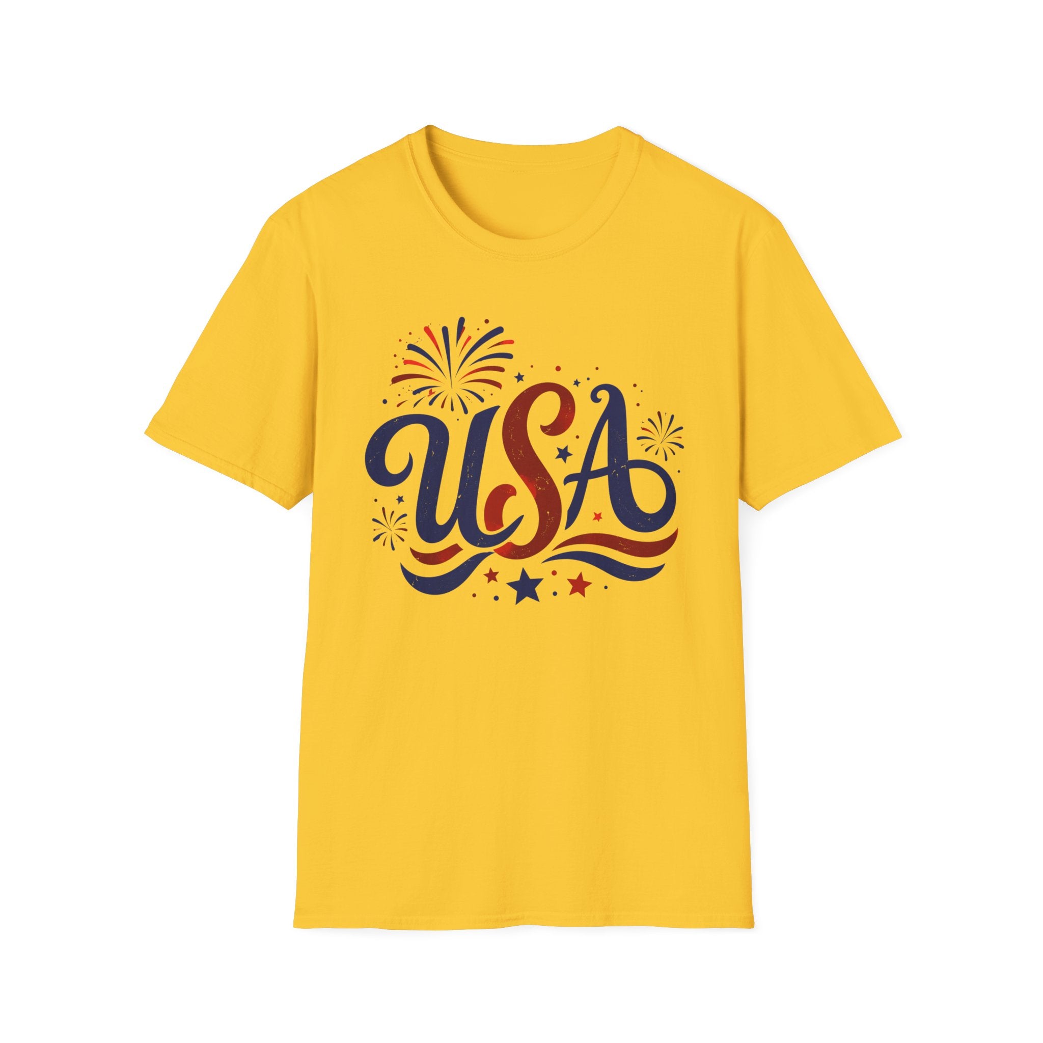 Patriotic USA Fireworks Graphic Tee - 4th of July Celebration Patriotic T-Shirt