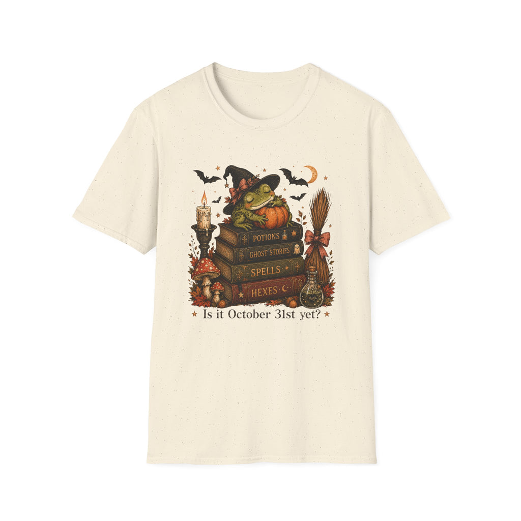 Witch Frog Halloween T‑Shirt — 'Potions & Ghost Stories' Cute Spooky Tee