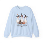 Serious Coven Goose Cute Witch Geese Halloween Crewneck Sweatshirt